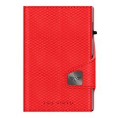 TRU VIRTU Twin Wallet Click & Slide - leath. Rhombus Coral