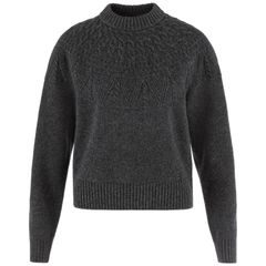 FJÄLLRÄVEN Övik Solid Jacquard Knit W Dark Grey