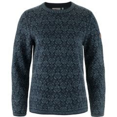 FJÄLLRÄVEN Snow Round Neck Sweater W Dark Navy