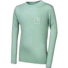 SENSOR MERINO DF LOGO UP juniorské triko dl.rukáv basil green