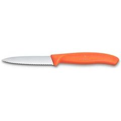VICTORINOX Swiss Classic, paring knife, 8cm, wavy, pointed tip, orange