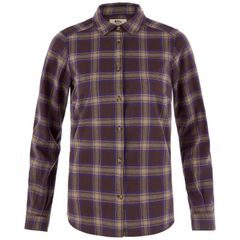 FJÄLLRÄVEN Övik Classic Flannel Shirt W Black Oak-Dark Violet