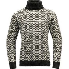 DEVOLD Hoddevik Wool High Neck Anthracite/Offwhite