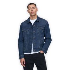 GAP 722736-00 Džínová bunda Icon Tmavě modrá