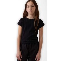 GAP 880156-04 Dětské žebrované tričko Černá