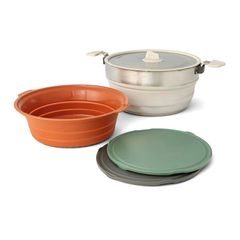 SEA TO SUMMIT Detour Essentials Camp Kitchen Kit - [4 Piece] 5L Pot Set w/ Colander and Cutting Boards,