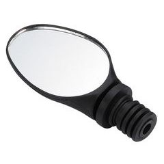 FORCE zrcátko plastové do řidítek, černé