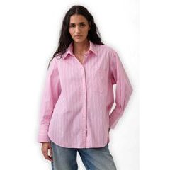 GAP 799379-07 Oversize popelínová košile s logem Big Shirt Růžová