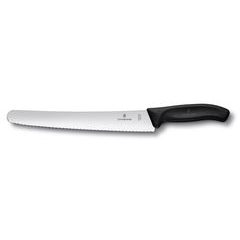 VICTORINOX Swiss Classic, pastry knife, 26cm, wavy, black, gift box