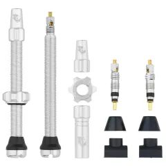 WOLF TOOTH Tubeless Valve Stem Kit 60mm Raw Silver