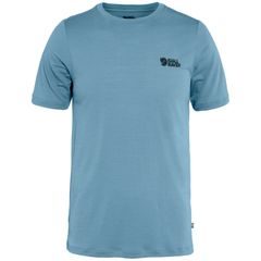 FJÄLLRÄVEN Abisko Wool Logo SS M Dawn Blue