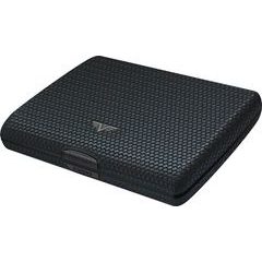 TRU VIRTU Papers & Cards RAY - leather Diagonal Carbon Black