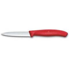 VICTORINOX Swiss Classic, paring knife, 8cm, wavy, pointed tip, red