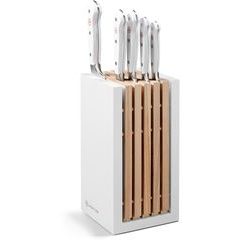 WÜSTHOF Blok na nože s 5 noži Classic White s nožem Santoku