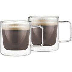 WEIS Sada 2 ks hrnků s uchem s dvojitým sklem 150 ml