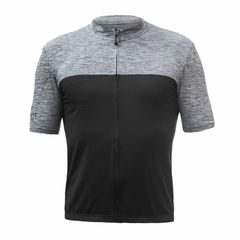 SENSOR CYKLO MOTION pánský dres kr.rukáv celozip, černá/šedá