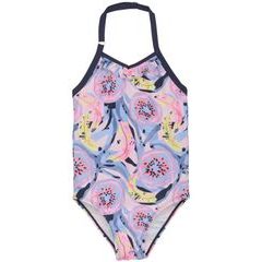 COLOR KIDS Swimsuit, AOP, cherry blossom