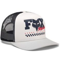 FOX Yth Checker Mesh Trucker Hat White