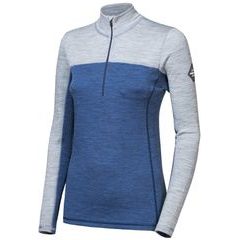 SENSOR MERINO BOLD dámské triko dl.rukáv zip cool blue/cool gray
