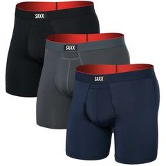 SAXX MULTI-SPORT MESH BOXER BRIEF FLY 3PK turbulence/navy/black