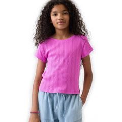 GAP 880156-02 Dětské žebrované tričko Růžová