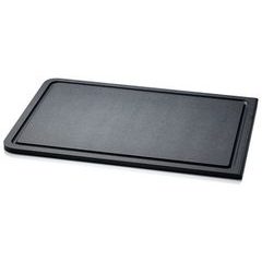 CONTINENTA Prkénko na krájení s odtokem 38,5 x 27 x 0,9 cm, šedý Duracore