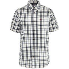 FJÄLLRÄVEN Övik Lite Shirt SS M Chalk White-Dark Navy