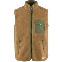 FJÄLLRÄVEN Vardag Pile Fleece Vest M, Buckwheat Brown-Laurel Green