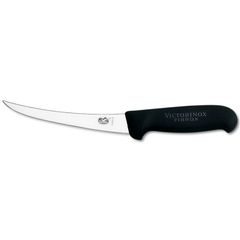 VICTORINOX Fibrox, boning knife, 15cm, straight, flexible, black
