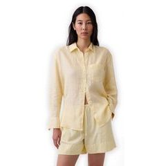 GAP 882924-02 Lněná oversize košile Žlutá