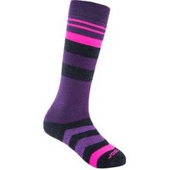 SENSOR PONOŽKY SLOPE MERINO dětské černá/růžová/fialová