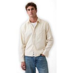 GAP 868346-02 Plátěná košile Utility z lněné směsi Béžová