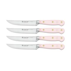 WÜSTHOF Sada 4 nožů na steaky Classic Colour 12 cm Pink Himalayan Salt