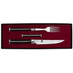 KAI SHUN CLASSIC Sada Shun, vidlička, steakový nůž a váleček na odložení nože