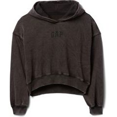 GAP 841725-03 Mikina s kapucí Logo Cropped Černá