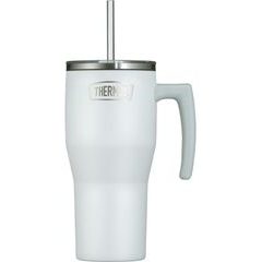 THERMOS Refreshing s madlem a brčkem 850ml - matná bílá
