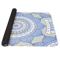 YATE Yoga Mat natural rubber - pattern B blue-green