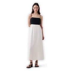 GAP 879177-00 Šaty z lněné směsi Bílá