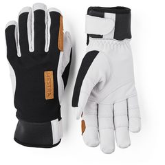 HESTRA Ergo Grip Active Wool Terry - 5 finger Svart/Offwhite