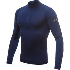 SENSOR MERINO ACTIVE pánské triko dl.rukáv stoják zip deep blue