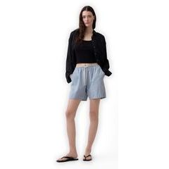 GAP 866111-05 Kraťasy z lněné směsi Modrá