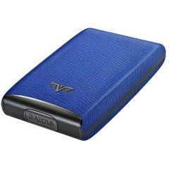 TRU VIRTU Credit Card Case RAZOR Fan - leather Needle Electric Blue