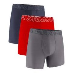 UNDER ARMOUR Ua Performance Tech - Solid 6in - 3pk DOWNPOUR GRAY