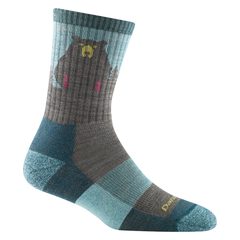 DARN TOUGH BEAR TOWN MICRO CREW LIGHTWEIGHT WITH CUSHION, aqua