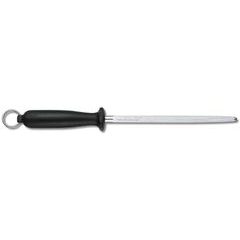 VICTORINOX Butcher sharpening steel, 30cm, fine cut, round, black