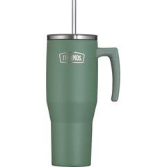 THERMOS Refreshing s madlem a brčkem 1,1l - matná zelená