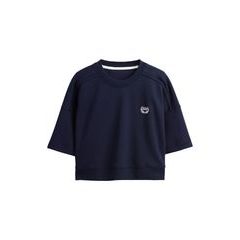GAP Oversize crop mikina VintageSoft Americana Tmavě modrá