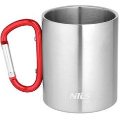 NILS Camp NC17110 s karabinou 300ml červený