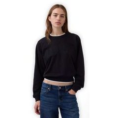 GAP 888007-01 Oversize mikina s logem Černá