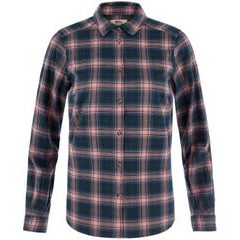 FJÄLLRÄVEN Övik Classic Flannel Shirt W Dark Navy-Ash Rose